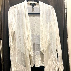 White INC lightweight cardigan sweater. Size large